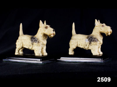 Deco Metal Terriers Bookends