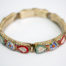 Vintage Italian micro mosaic bracelet. 5 panel white metal bracelet inlaid with micro mosaic beads in a pretty floral design. In very good order throughout with only 1 small bead missing. Main photo of bracelet shown from clasp side with bracelet done up