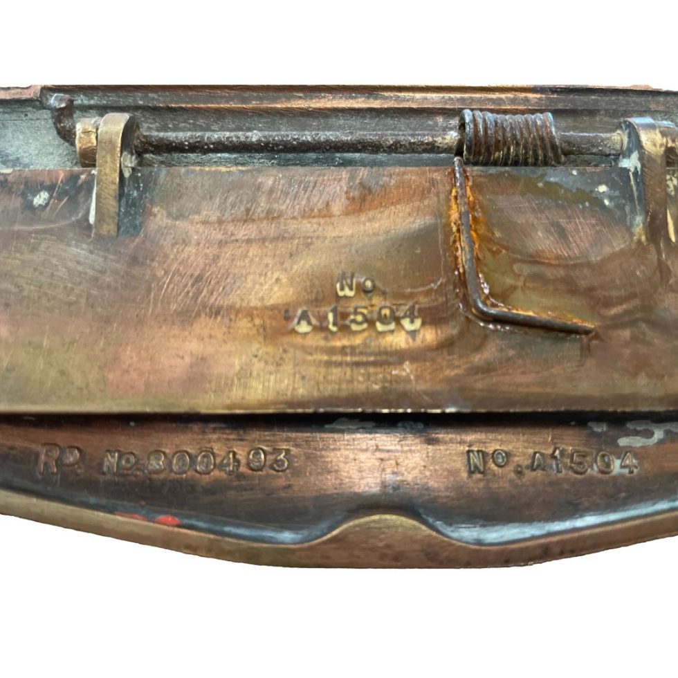 Close up photo of the RD number to the back.