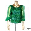 50s Green Sequin Blouse