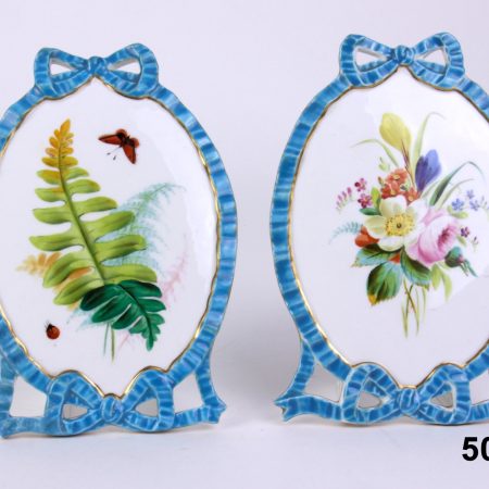 Pair Rare Minton Pictures