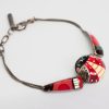 Modern Metal & Enamel Ladybird Bracelet