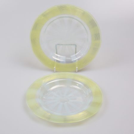 Pair Of Glass Art Deco Side Dishes