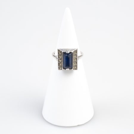 Art Deco Style 935 Silver Ring