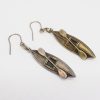 Victorian Silver Canoe Earrings