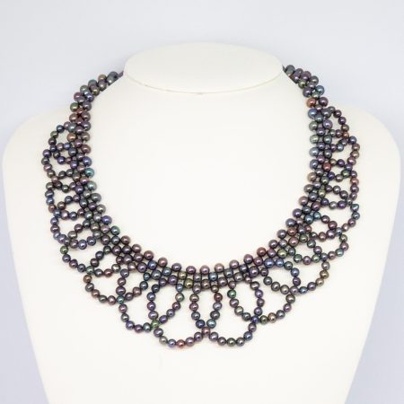 Collar Style Black Pearl Necklace