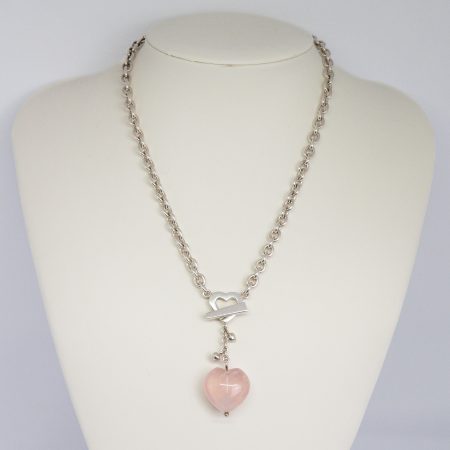 Kit Heath Sterling Silver & Rose Quartz Necklace