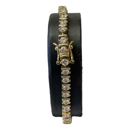 Modern Gilt Silver Tennis Bracelet