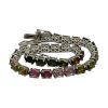 Multi-Coloured Tourmaline Silver Bracelet