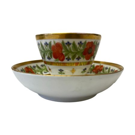 Paris Porcelain Coffee Can & Saucer