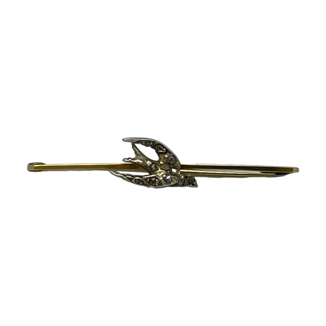 Edwardian Swallow Bar Brooch