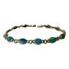 9kt Gold & Black Opal Bracelet