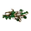 14kt Gold & Jade Spray Brooch