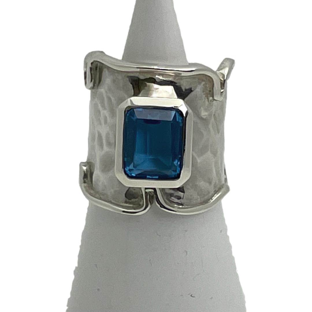 Modern Silver & Blue Topaz
