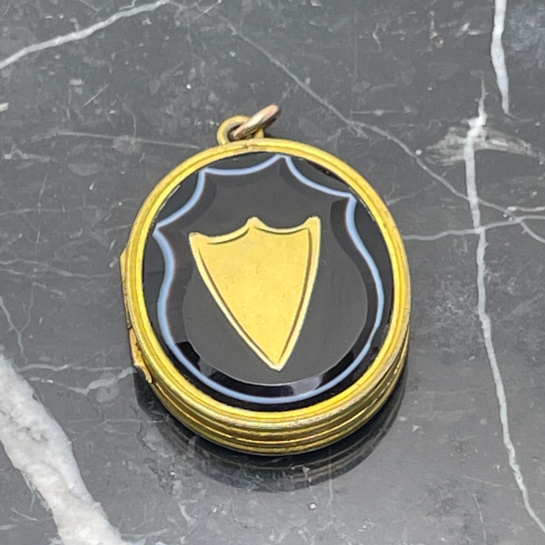 Victorian Banded Agate Locket