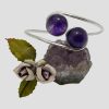 Modernist Silver & Amethyst Bracelet