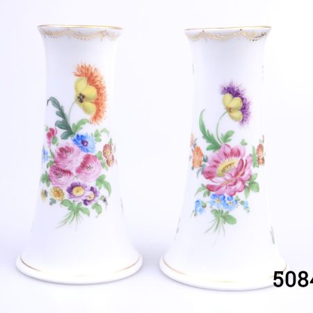 Pair Of Small Dresden Vases
