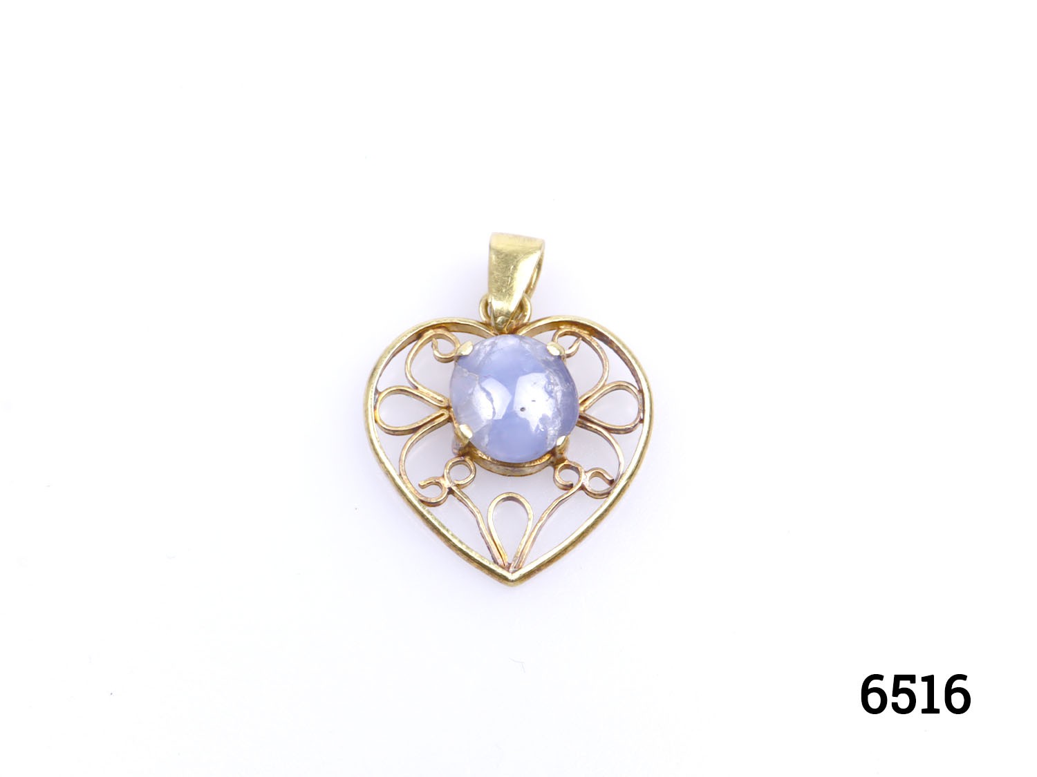 Vintage 18kt Gold & Sapphire Pendant