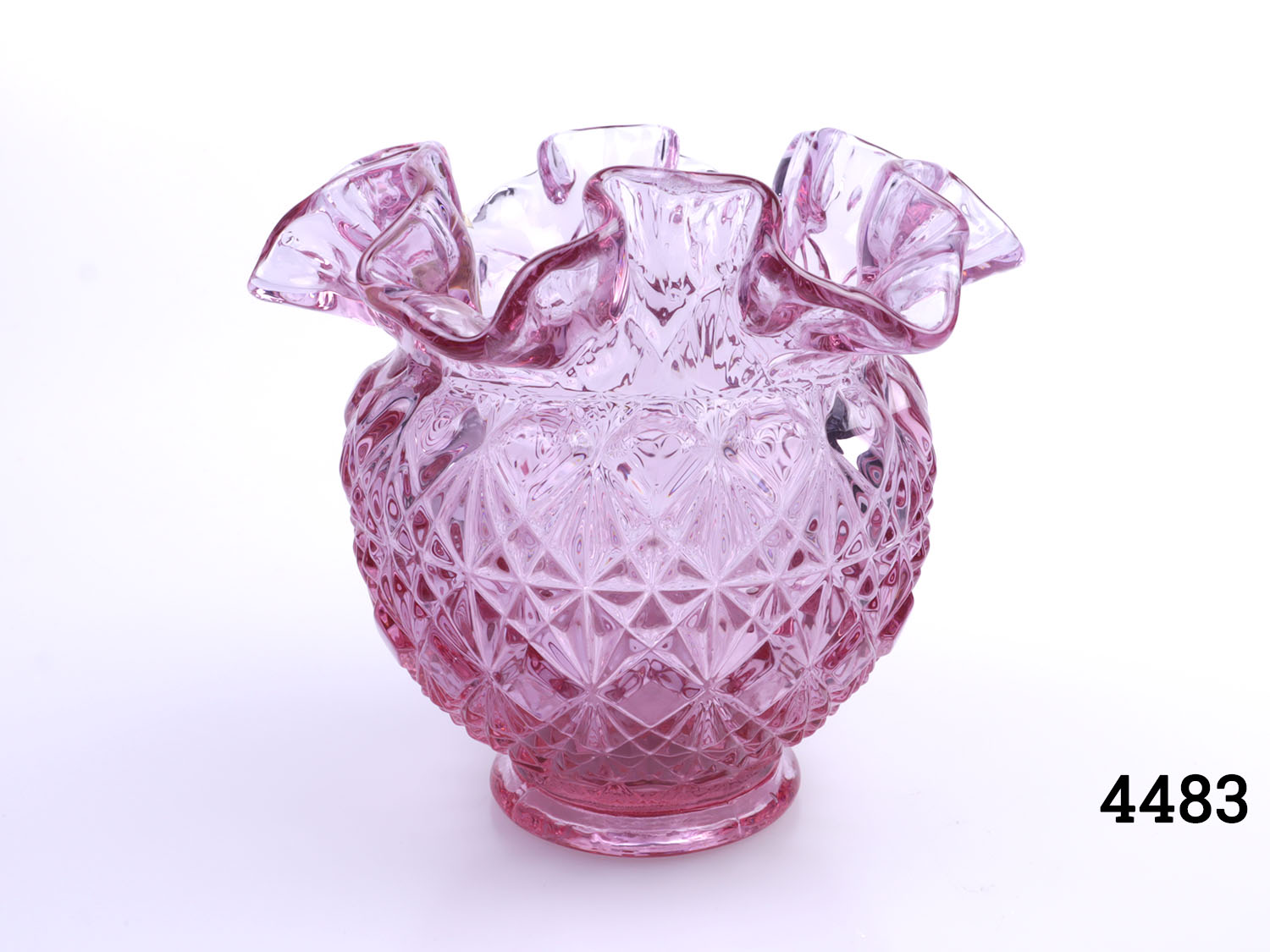Vintage Fenton Cranberry Glass Vase